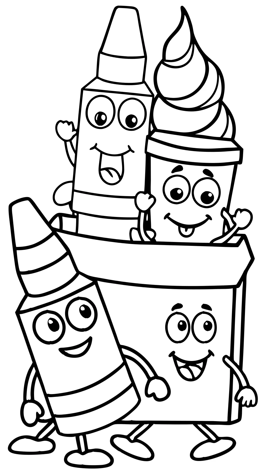 crayons coloring page